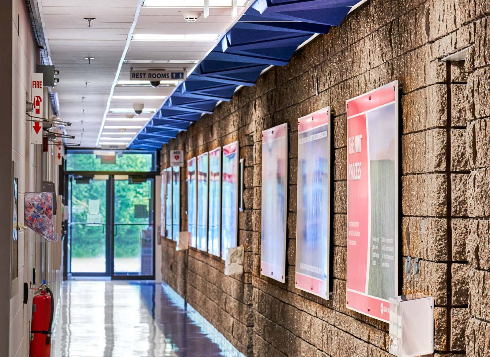 Corporate office space corridor design