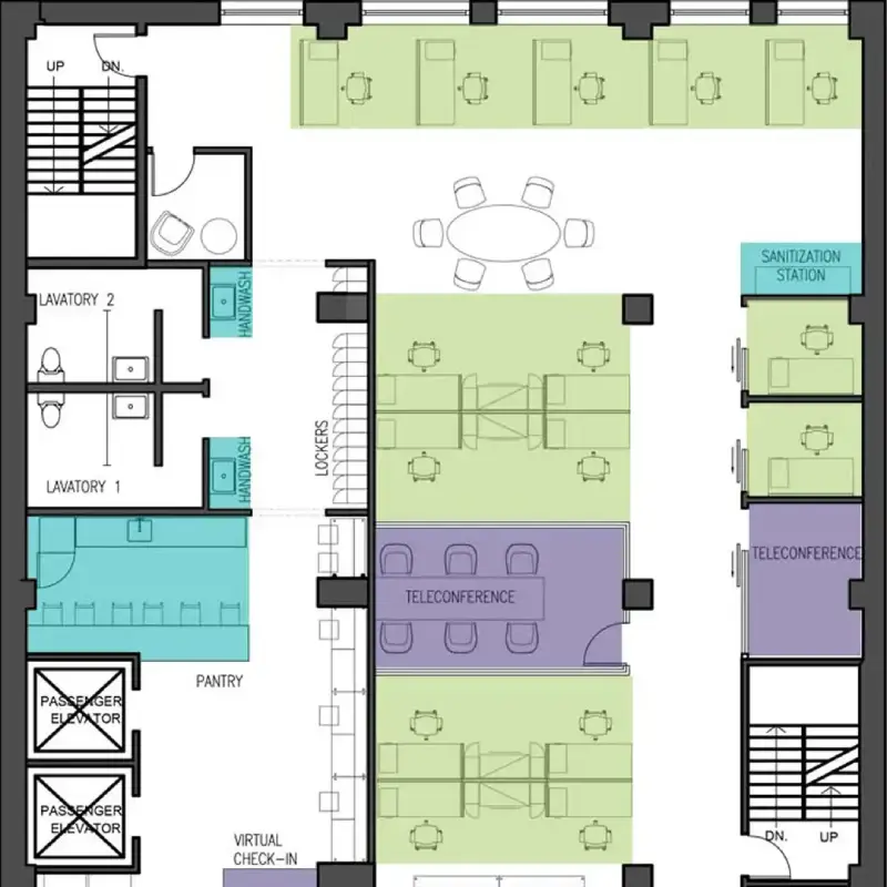 Facility Management neighborhood floor plan idea and space blueprint