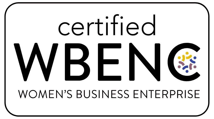 Certified woman's business enterprise logo badge