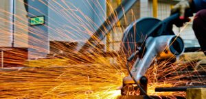 Strategic facility plan for construction workers who are using saw