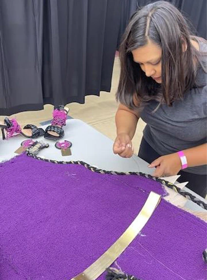 Jen from HF Planners sewing material