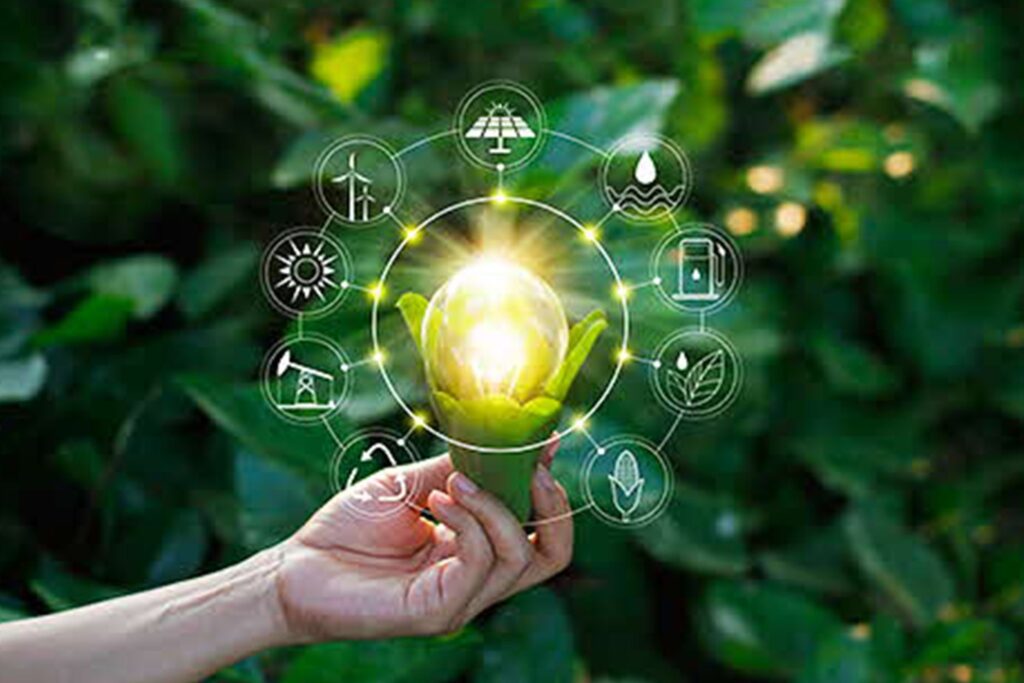 Hand holding lit bulb signify a good idea for facility management project