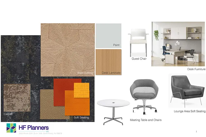 Diagrams of office furniture selection